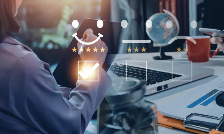 satisfaction-survey-customer-service-conceptbusiness-person-using-computer-notebook-answer-questionnaire-give-satisfaction-scoresgive-very-satisfied-rating-with-smiley-face-icon-5-stars